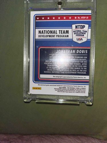 2023 Panini USA Baseball Stars & Stripes Jonathan Dobis National Team Development Program Baseball Card