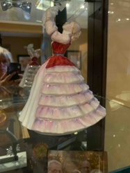 Porcelain Ballerina Figurine with Ruffled Gown