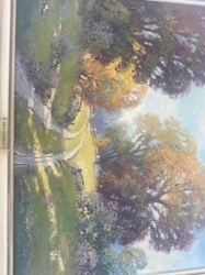 Autumn Landscape Painting attributed to Ernest Fribourg