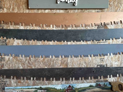 Collection of Antique Crosscut Saws