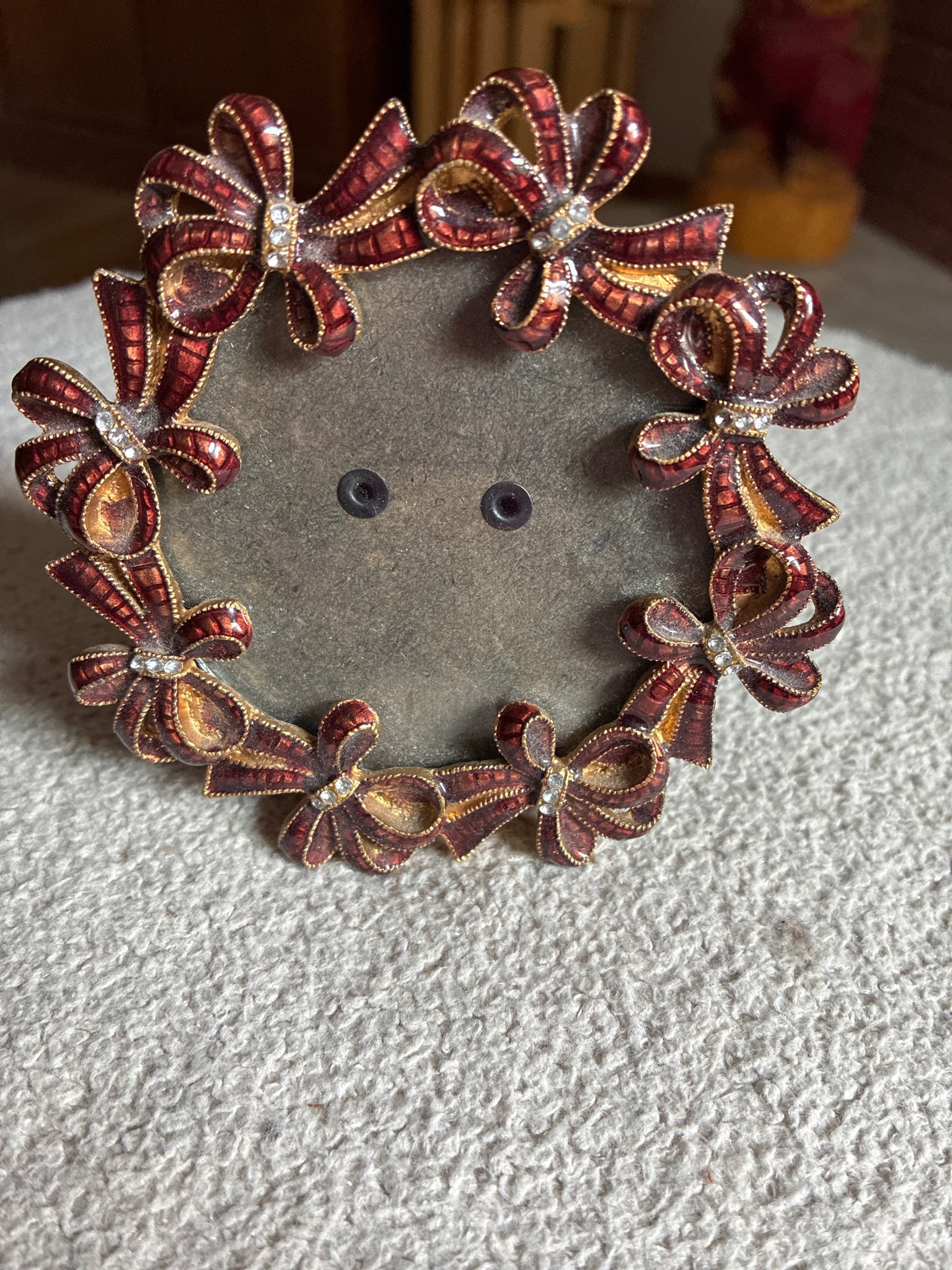 Submitted photo of Decorative enamel and rhinestone picture frame