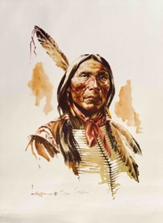 Lakota Warrior Portrait (Likely Sitting Bull)
