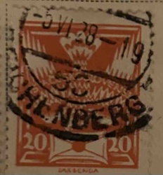 Italian 20 Centesimi Postage Due Stamp (Fleur de Lys design)
