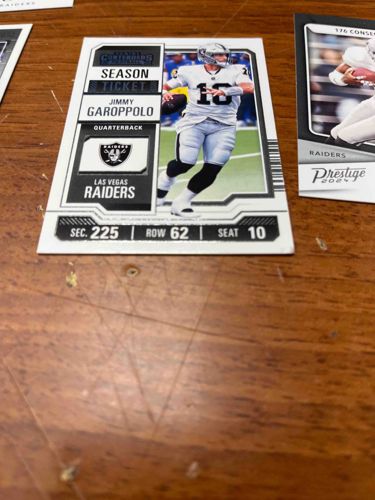 Jimmy Garoppolo Las Vegas Raiders 'Contenders Season Ticket' Football Card