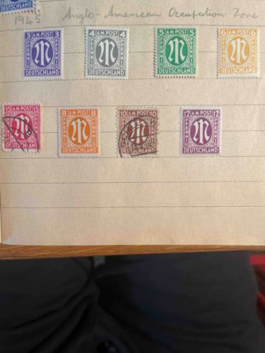 Anglo-American Occupation Zone Germany AM POST Stamps, 1945 Issue