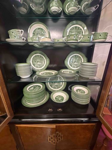 Royal China 'The Olde Curiosity Shop' Green Dinnerware Collection