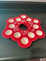 Temptations Floral Lace 12-Cup Muffin or Cupcake Pan in Red