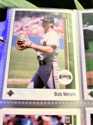 Bob Melvin 1990 Upper Deck San Francisco Giants Baseball Card