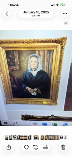 Late Victorian Style Matriarch Portrait in Gilt Gesso Frame