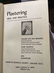 Plastering: Skill and Practice (1953 Textbook)