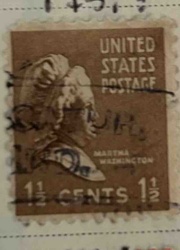 United States 1½ Cents Martha Washington Postage Stamp