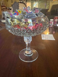 Crystal or Pressed Glass Candy Dish (Compote)
