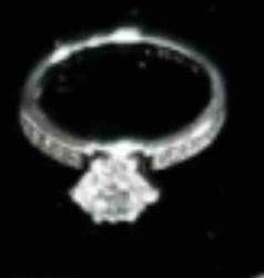 Sterling Silver Solitaire with Pave Set Accents Ring