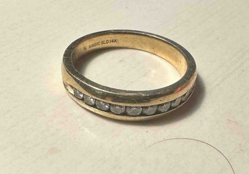 Magic Glo 14K Yellow Gold Channel-Set Diamond Band Ring