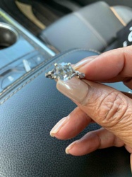 White Sapphire Engagement Ring