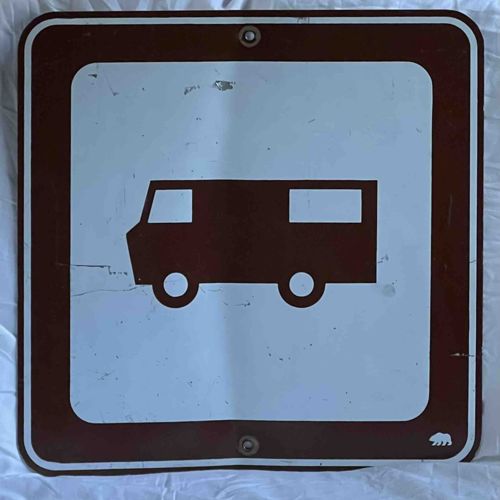 Retired Folsom Prison Work Van Icon Metal Sign