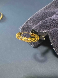 Braided Gold-Toned Hoop Earring