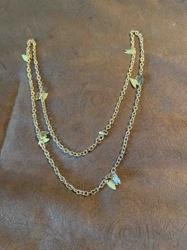 Gold-Tone Butterfly Charm Layered Necklace