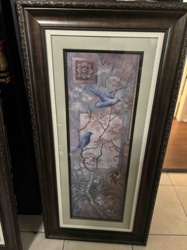Framed 'Blue Birds in Branches' Art Print