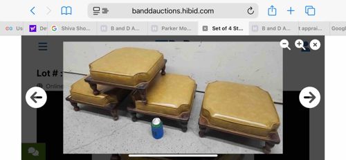 Antique stacking footstools (set of 4)