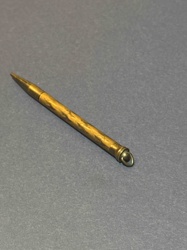 Antique Brass Mechanical Pencil with Engraved Pattern