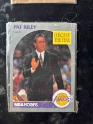 1990-91 NBA Hoops Pat Riley 'Coach of the Year' Los Angeles Lakers Trading Card
