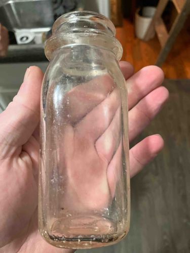 Vintage Glass Milk Bottle
