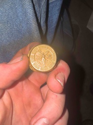 Mexican Coin Motif Gold Ring