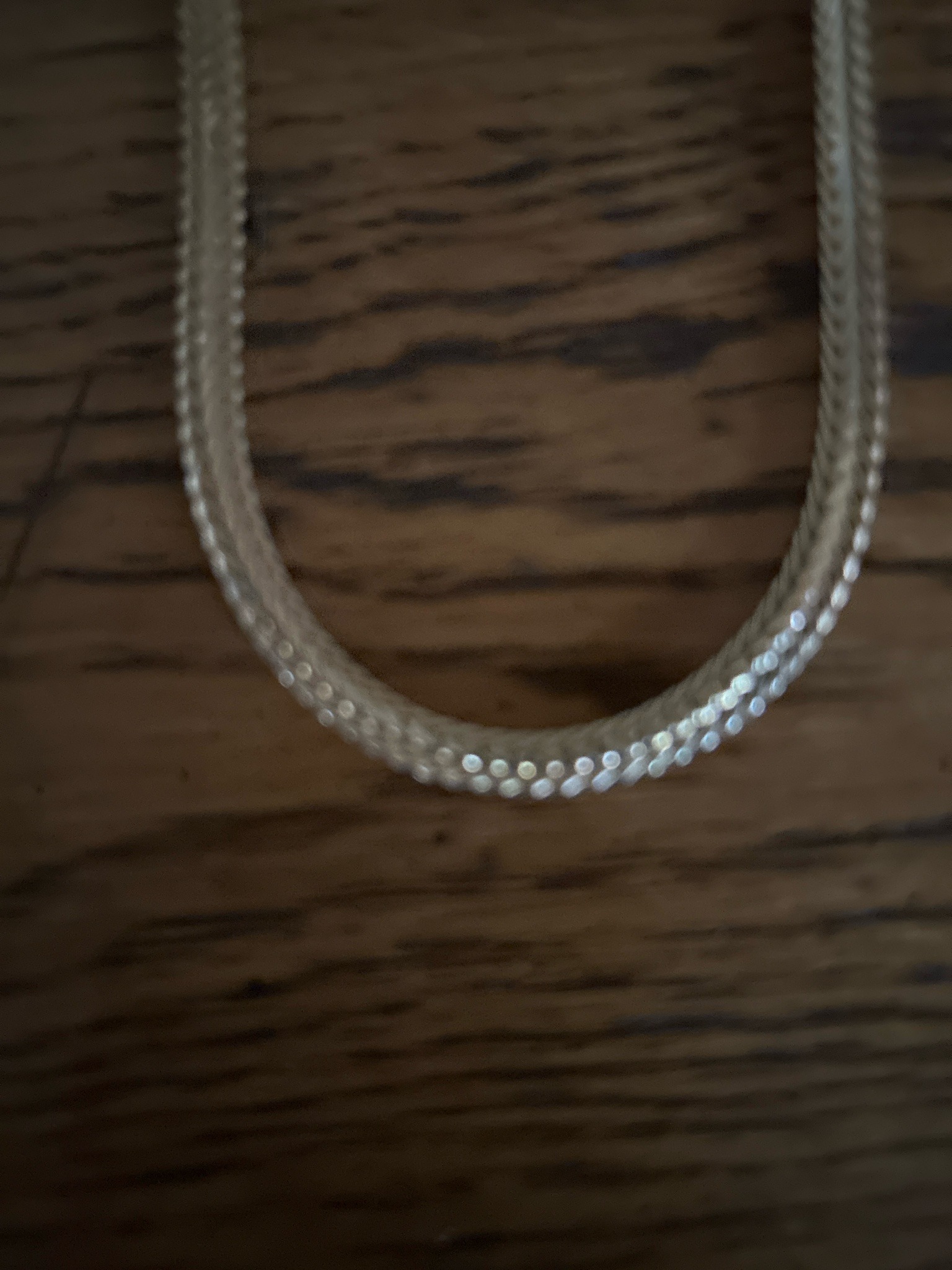 Submitted photo of Silver-tone herringbone chain necklace