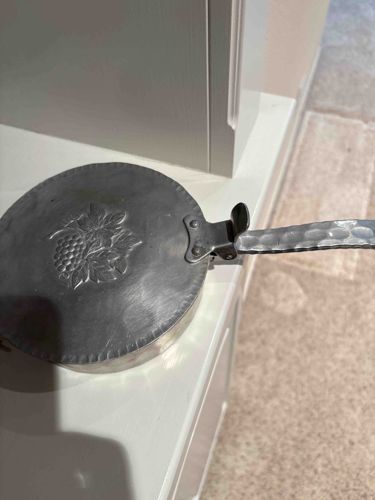 Mid-Century Hammered Aluminum Silent Butler