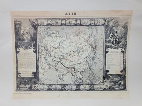 Levasseur Antique Map of Asia (Asie) from the 'Atlas National Illustre'