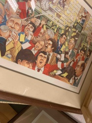 Celebratory Stock Market / Office Scene Art Print by D. Collins