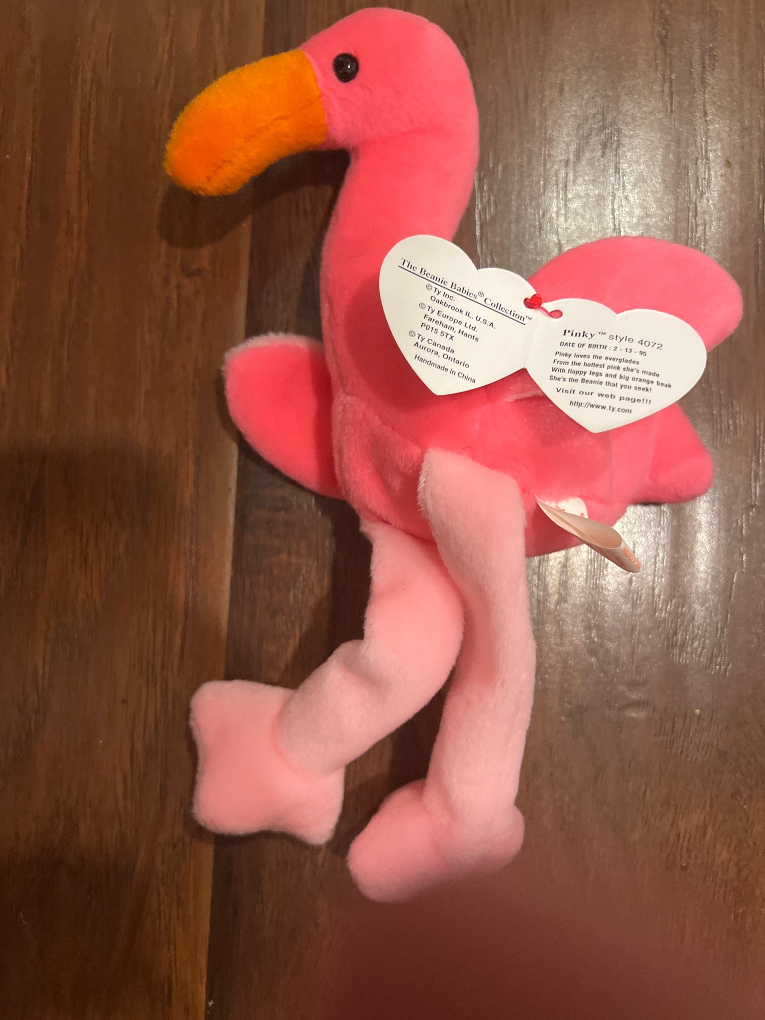 Submitted photo of Ty Beanie Baby Pinky the Flamingo (not authenticated)