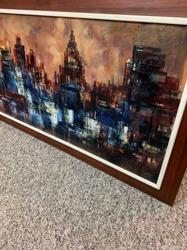 Abstract Cityscape Oil Painting