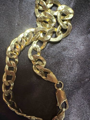 Men's 18K Yellow Gold Cuban Link Bracelet