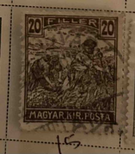Hungary 20 Filler Stamp, Agricultural Scene