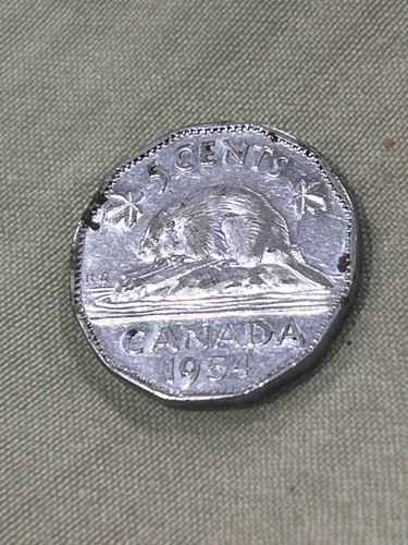 1954 Canadian 5 Cent Coin (Nickel)