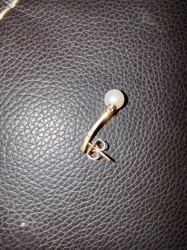 Single Pearl Drop Earring