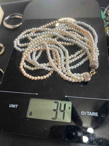 Vintage Multi-Strand Pearl-Like Beaded Necklace