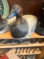 Vintage Hand-Carved Canvasback Duck Decoy
