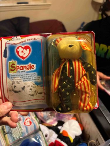 Ty Beanie Baby Spangle the Bear (International Bears II)