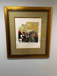 Framed Abstract Print 'Monir the Time of Goodbye'