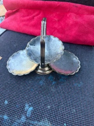 Three-Tiered Metal Serving Dish (Bonbon Dish/Trinket Holder)