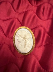 Vintage Carved Cameo Brooch/Pendant