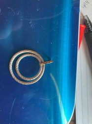 Coiled 'Diamond Cut' Chain Pendant/Charm with Bail