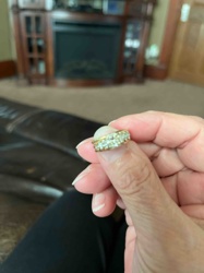 Gold-Tone Double-Row Gemstone Ring