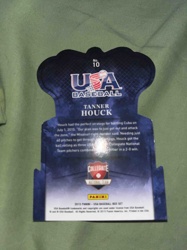 2015 Panini USA Baseball Box Set Tanner Houck Collegiate National Team Die-Cut Trading Card, No. 10