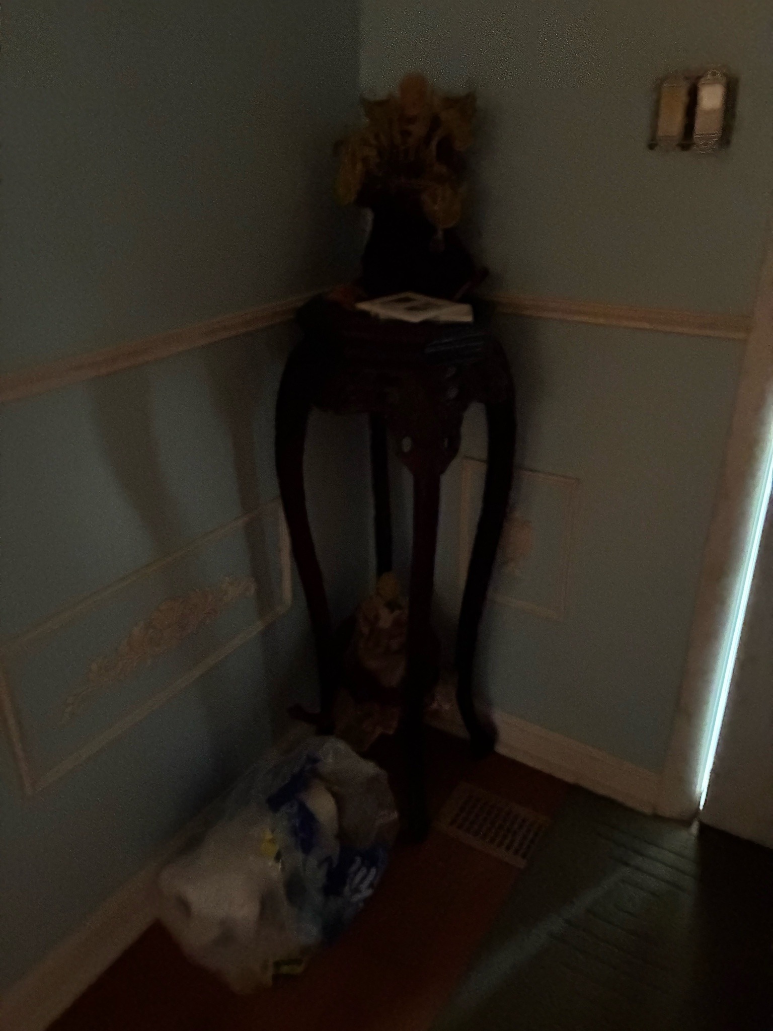 Submitted photo of Carved wooden corner table