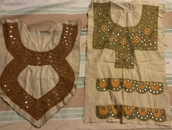 Embroidered Textile Panels with Shisha Mirrors