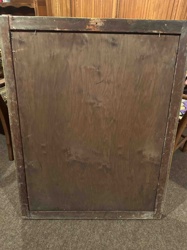 Framed Oil Painting on Cardboard (Reverse View)